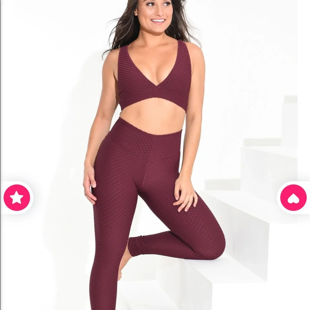 Booty by Brabants Croco Skin Merlot Leggings - Picture 1 of 3